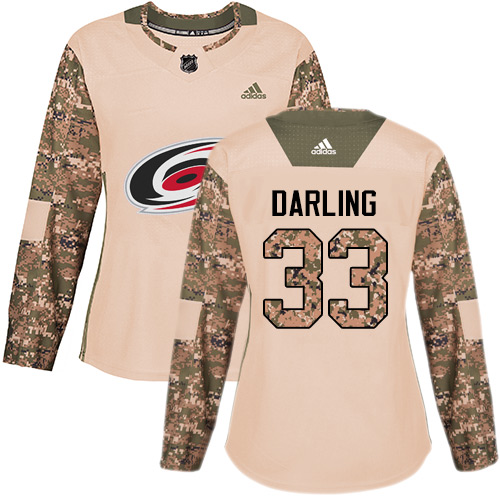 Adidas Hurricanes #33 Scott Darling Camo Authentic Veterans Day Women's Stitched NHL Jersey